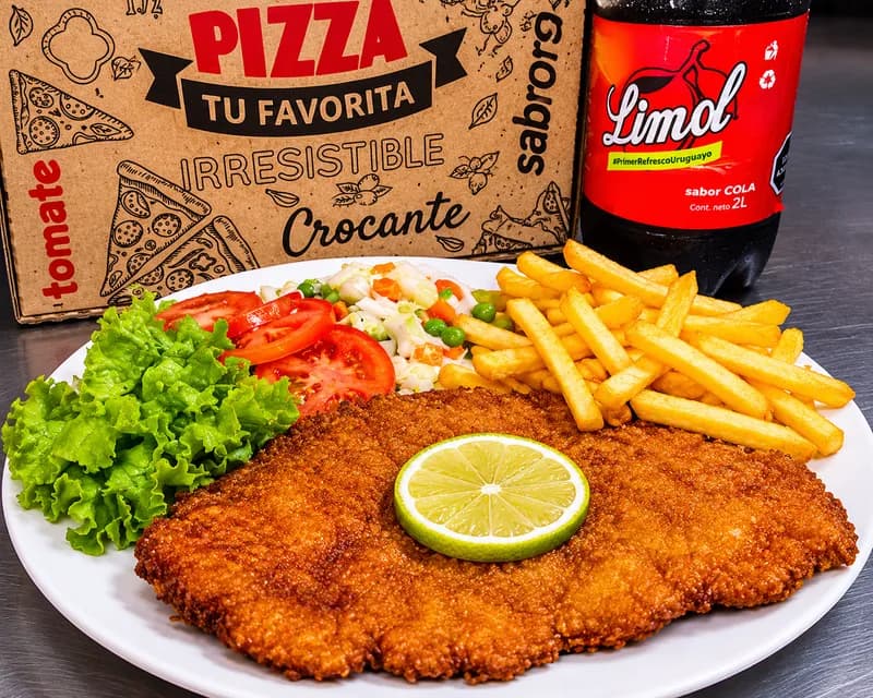 Milanesa con 3 guarniciones